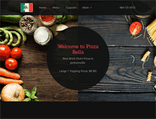 Tablet Screenshot of pizzabellajacksonville.com